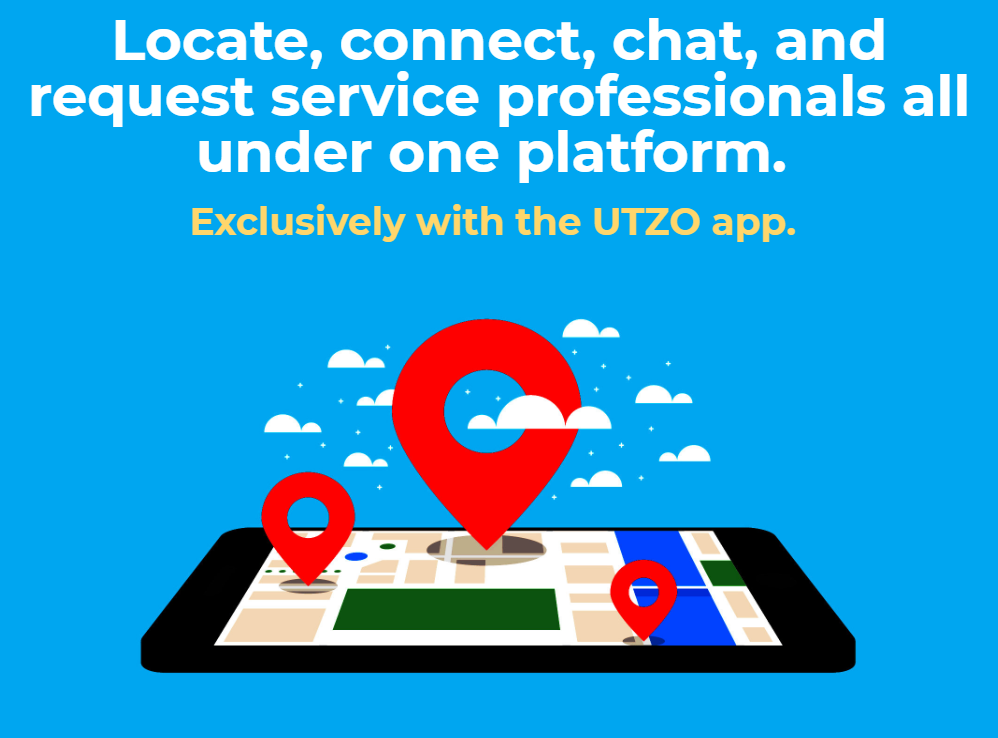 UTZO is the best, fastest and easiest way to locate a plumber in real-time!